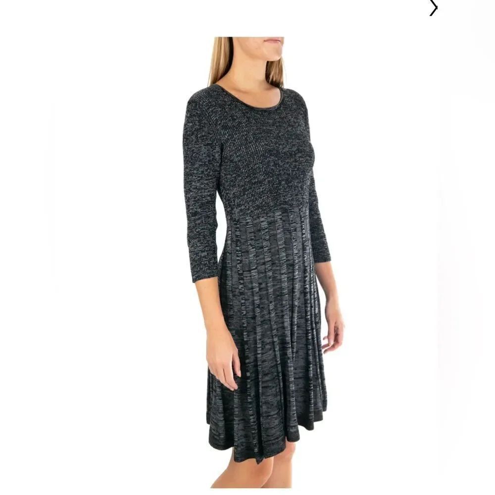 Nina Leonard Fit and Flare Sweater Dress